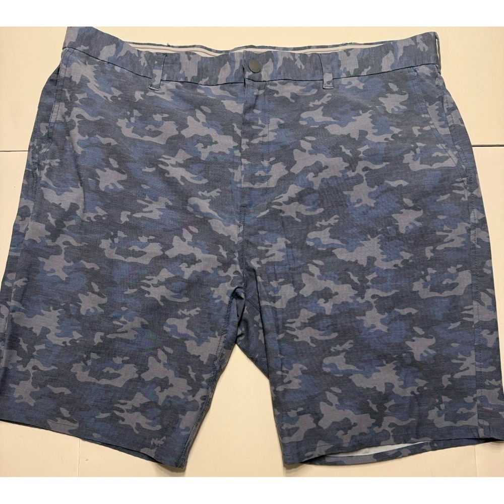 Mens Johnnie-O Prep-Formance Claymore‎ Golf Shorts 8.5" Wake Blue Camouflage 40